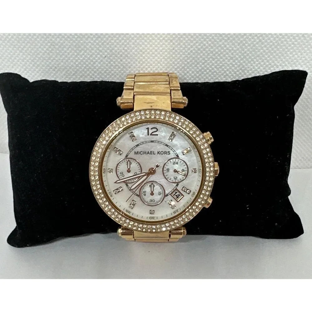 Michael Kors Parker MK5491 Women's Gold Stainless Steel Analog Dial Watch NUL37